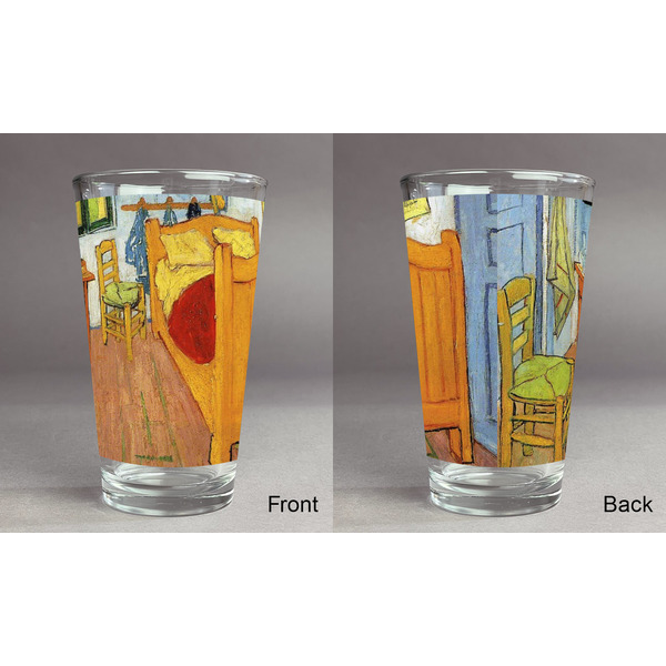 The Bedroom in Arles (Van Gogh 1888) Pint Glass - Full Fill w Transparency - Approval