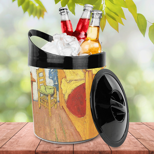 The Bedroom in Arles (Van Gogh 1888) Plastic Ice Bucket - Lifestyle