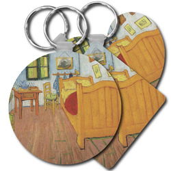 The Bedroom in Arles (Van Gogh 1888) Plastic Keychain