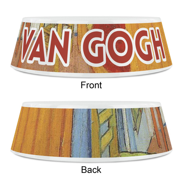The Bedroom in Arles (Van Gogh 1888) Plastic Pet Bowls - Small - Approval