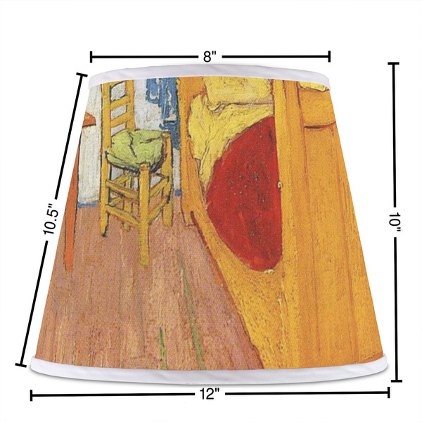 The Bedroom in Arles (Van Gogh 1888) Poly Film Empire Lampshade - Dimensions