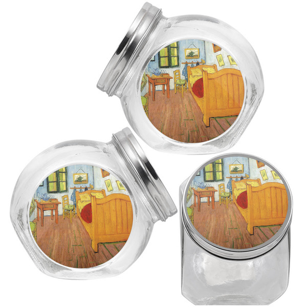 The Bedroom in Arles (Van Gogh 1888) Puppy Treat Jar - Top Left Right