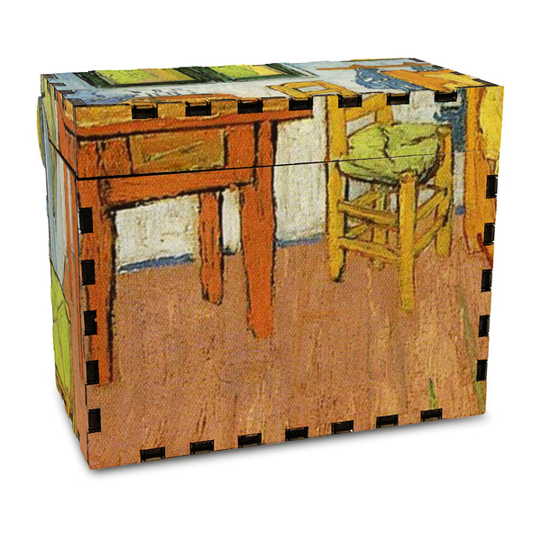 Custom The Bedroom in Arles (Van Gogh 1888) Wood Recipe Box - Full Color Print