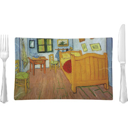 The Bedroom in Arles (Van Gogh 1888) Rectangular Glass Lunch / Dinner Plate - Single or Set