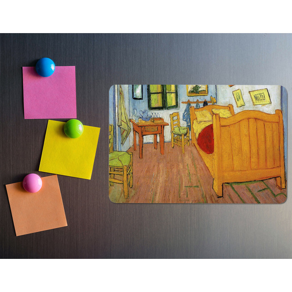 The Bedroom in Arles (Van Gogh 1888) Rectangular Fridge Magnet - LIFESTYLE