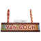 The Bedroom in Arles (Van Gogh 1888) Red Mahogany Nameplates with Business Card Holder - Straight