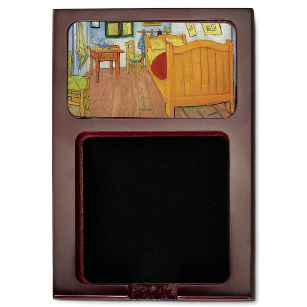 The Bedroom in Arles (Van Gogh 1888) Red Mahogany Sticky Note Holder - Flat