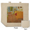 The Bedroom in Arles (Van Gogh 1888) Reusable Cotton Grocery Bag - Front & Back View