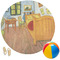 The Bedroom in Arles (Van Gogh 1888) Round Beach Towel