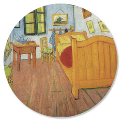 The Bedroom in Arles (Van Gogh 1888) Round Rubber Backed Coaster