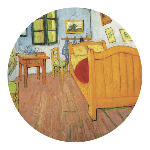 Custom The Bedroom in Arles (Van Gogh 1888) Round Decal - Small