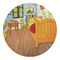 The Bedroom in Arles (Van Gogh 1888) Round Decal - Medium