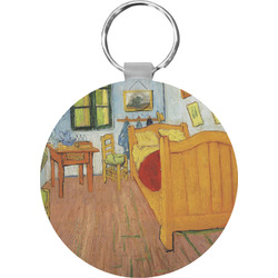The Bedroom in Arles (Van Gogh 1888) Round Plastic Keychain