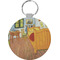 The Bedroom in Arles (Van Gogh 1888) Round Keychain (Personalized)