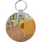 The Bedroom in Arles (Van Gogh 1888) Round Plastic Keychain