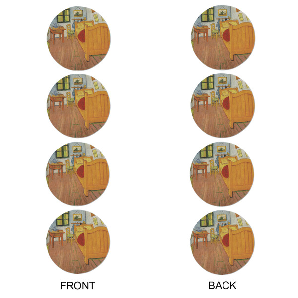 The Bedroom in Arles (Van Gogh 1888) Round Linen Placemats - APPROVAL Set of 4 (double sided)