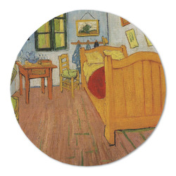 The Bedroom in Arles (Van Gogh 1888) Round Linen Placemat - Single Sided
