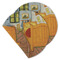 The Bedroom in Arles (Van Gogh 1888) Round Linen Placemat - Double Sided