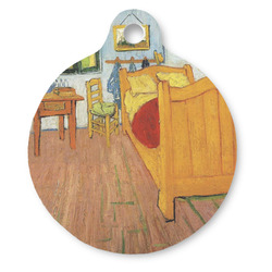 The Bedroom in Arles (Van Gogh 1888) Round Pet ID Tag - Large