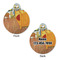 The Bedroom in Arles (Van Gogh 1888) Round Pet ID Tag - Small - Front & Back View
