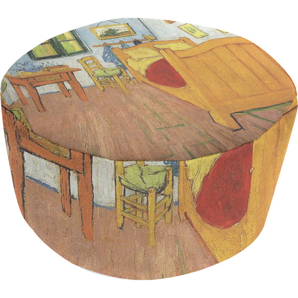 Custom The Bedroom in Arles (Van Gogh 1888) Round Pouf Ottoman