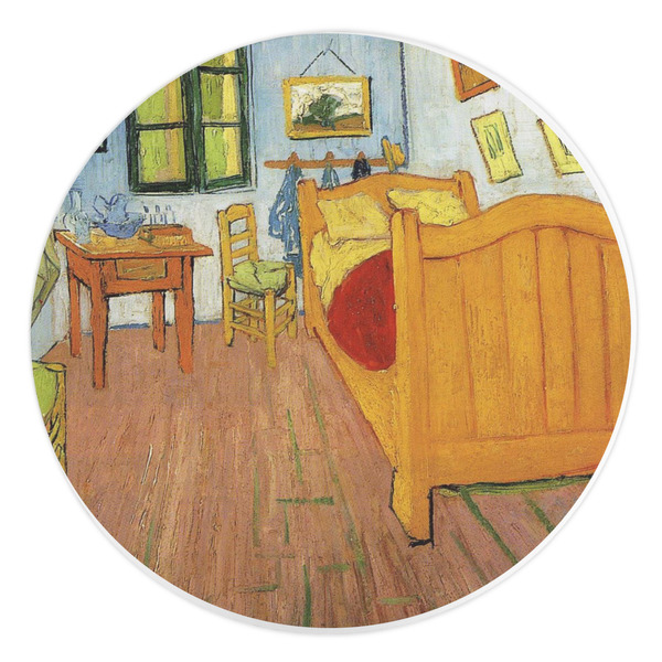 Custom The Bedroom in Arles (Van Gogh 1888) Round Stone Trivet