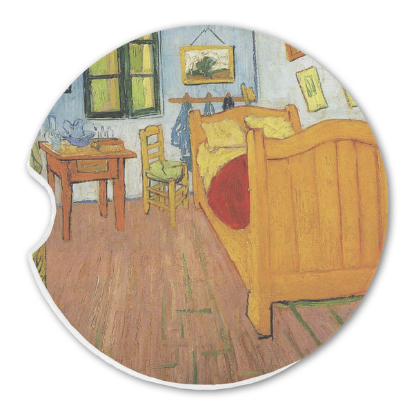 The Bedroom in Arles (Van Gogh 1888) Sandstone Car Coaster - Single