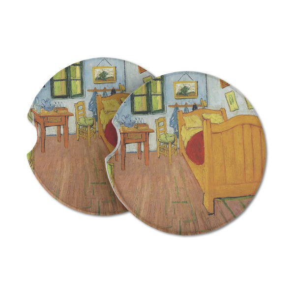 Custom The Bedroom in Arles (Van Gogh 1888) Sandstone Car Coasters - Set of 2