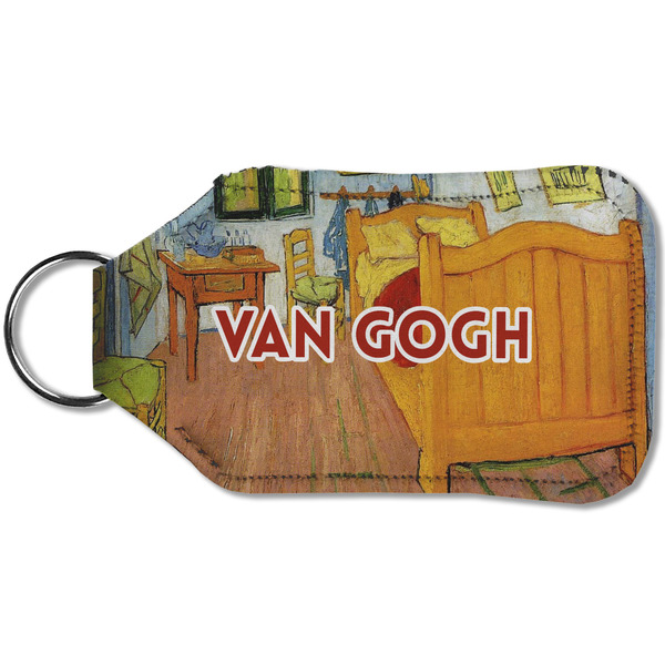 The Bedroom in Arles (Van Gogh 1888) Sanitizer Holder Keychain - Small (Back)