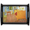 The Bedroom in Arles (Van Gogh 1888) Black Wooden Tray - Large