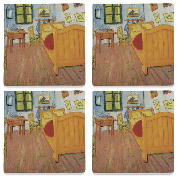 The Bedroom in Arles (Van Gogh 1888) Set of 4 Stone Coasters - See All 4 View