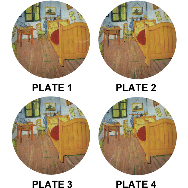 The Bedroom in Arles (Van Gogh 1888) Set of Lunch / Dinner Plates (Approval)