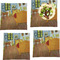 The Bedroom in Arles (Van Gogh 1888) Set of Square Dinner Plates