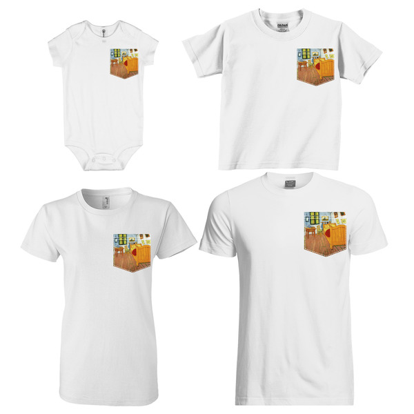 The Bedroom in Arles (Van Gogh 1888) Sized Pockets on Various Products