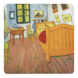 The Bedroom in Arles (Van Gogh 1888) Square Decal - Small