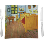 The Bedroom in Arles (Van Gogh 1888) Glass Square Lunch / Dinner Plate 9.5"