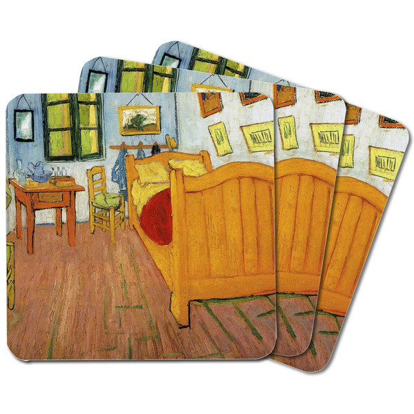 The Bedroom in Arles (Van Gogh 1888) Square Fridge Magnet - MAIN