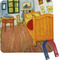 The Bedroom in Arles (Van Gogh 1888) Square Fridge Magnet (Personalized)