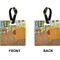 The Bedroom in Arles (Van Gogh 1888) Square Luggage Tag (Front + Back)
