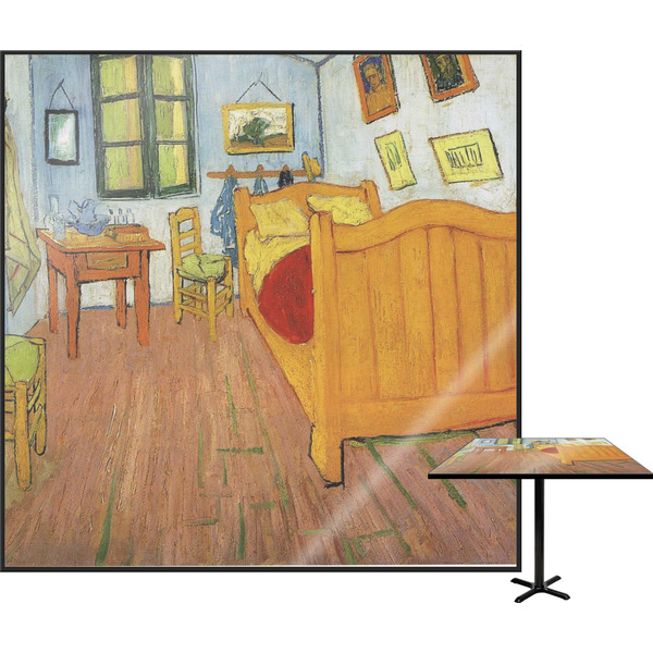 Custom The Bedroom in Arles (Van Gogh 1888) Square Table Top - 24"