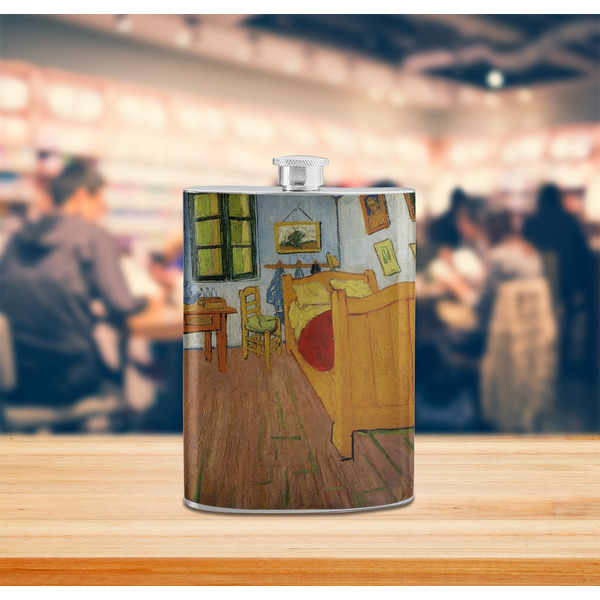 The Bedroom in Arles (Van Gogh 1888) Stainless Steel Flask - LIFESTYLE 2