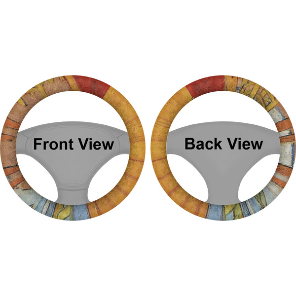 The Bedroom in Arles (Van Gogh 1888) Steering Wheel Cover- Front and Back