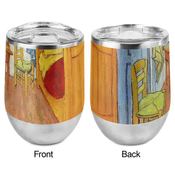 The Bedroom in Arles (Van Gogh 1888) Stemless Wine Tumbler - Full Print - Approval