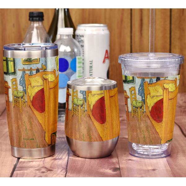 The Bedroom in Arles (Van Gogh 1888) Stemless Wine Tumbler - Full Print - In Context