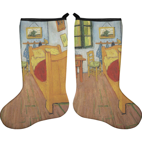 Custom The Bedroom in Arles (Van Gogh 1888) Holiday Stocking - Double-Sided - Neoprene