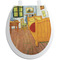 The Bedroom in Arles (Van Gogh 1888) Toilet Seat Decal - Round