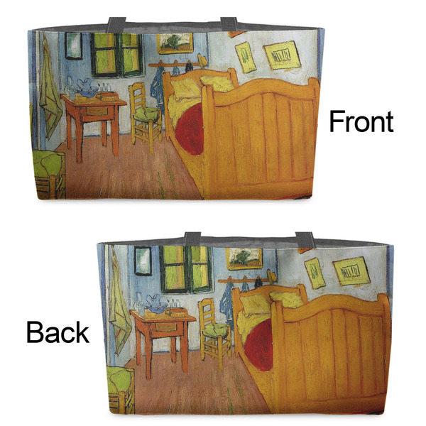 The Bedroom in Arles (Van Gogh 1888) Tote w/Black Handles - Front & Back Views