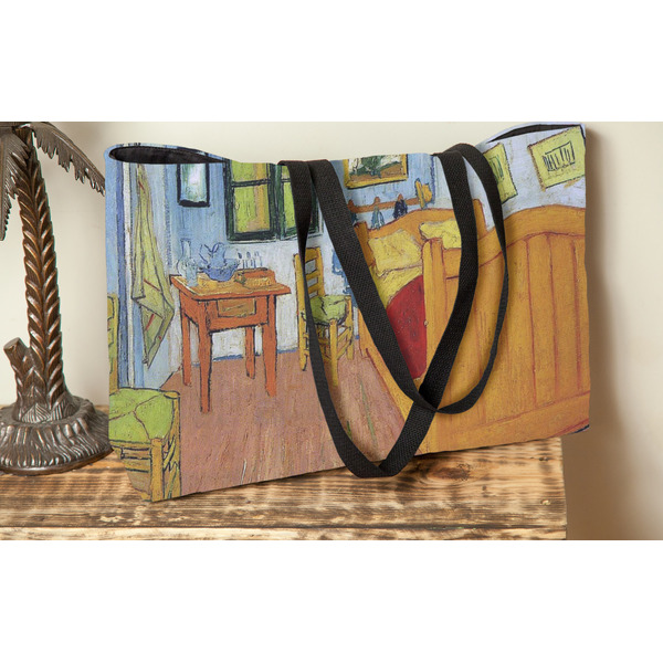 The Bedroom in Arles (Van Gogh 1888) Tote w/Black Handles - Lifestyle View