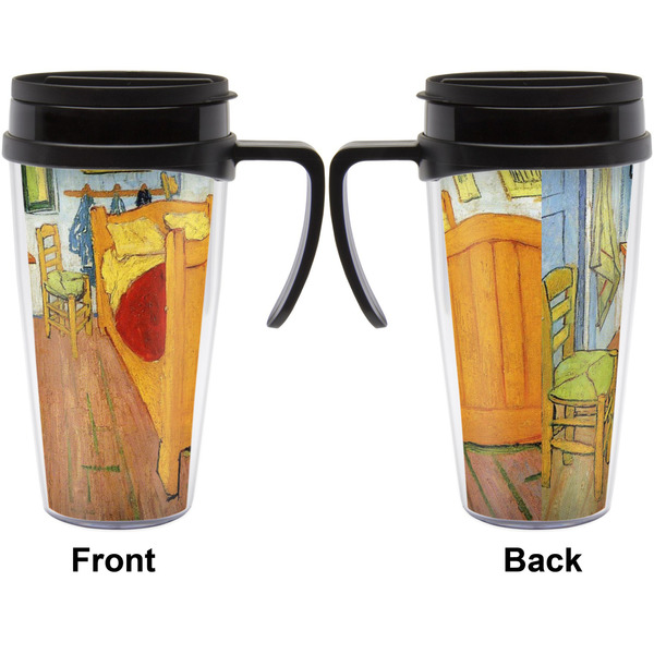 The Bedroom in Arles (Van Gogh 1888) Travel Mug with Black Handle - Approval