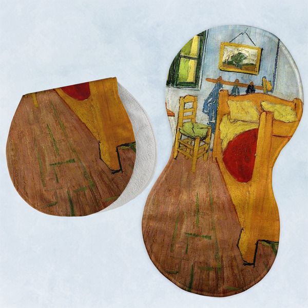 Custom The Bedroom in Arles (Van Gogh 1888) Burp Pads - Velour - Set of 2